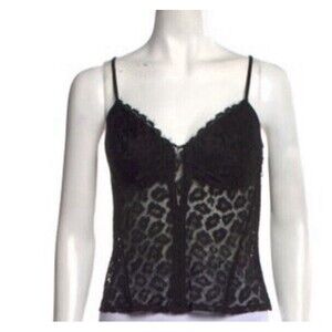 La Perla Vintage 90s Black Lace Corset Style Bustier Top size IT 46/US 10